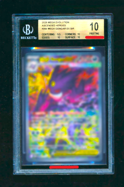 Pokemon Ascended Heroes👻Mega Gengar EX SIR #284/217 Beckett BGS 10 Pristine - Image 1