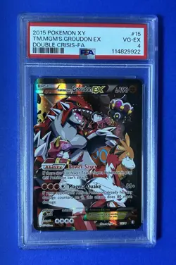 2015 Pokemon XY TM MGM’S Groudon Ex Double Crisis FA #15 PSA 4 VG-EX - Image 1