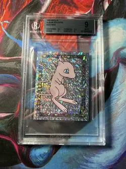 1999 Merlin Pokemon Mew Prism Sticker #S23 Bgs 9 Mint Vintage - Image 1