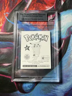 1999 Merlin Pokemon Mew Prism Sticker #S23 Bgs 9 Mint Vintage - Image 2