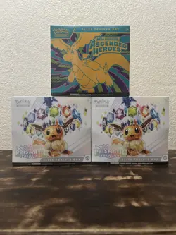 2 Pokemon Prismatic Evolution and 1 Ascended Heroes ETBs (Sealed) - Image 1