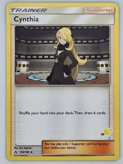 Cynthia 119/156 Pokemon - Pikachu Stamp Sun & Moon Ultra Prism MP - Image 1