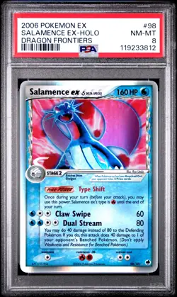 Salamence Ex-Holo Pokemon Ex Dragon Frontiers 98 NM PSA 8 - Image 1