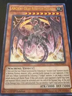 Yu-Gi-Oh! Ancient Gear Reactor Dragon SR03-EN001 Ultra Rare 1st Edition NM - Image 2