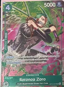 One Piece TCG OP-15/EB04 Roronoa Zoro OP13–037 Treasure Rare -FAST SHIPPING - Image 1