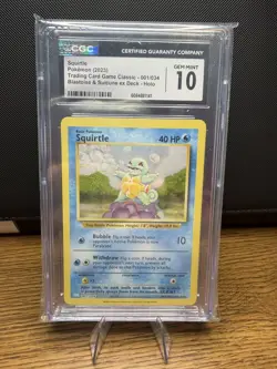 CGC 10 GEM MINT Squirtle 001/034 CLB Classic Box Holo Rare Pokemon TCG 2023 - Image 1