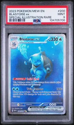 🔥 2023 POKEMON MEW EN-151 SPECIAL ILLUSTRATION RARE #200 BLASTOISE EX PSA 9 - Image 1