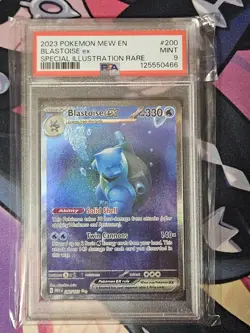 2023 POKEMON MEW EN-151 SPECIAL ILLUSTRATION RARE #200 BLASTOISE EX PSA 9 - Image 1