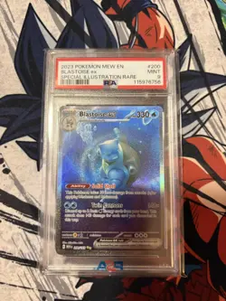 2023 POKEMON MEW EN-151 SPECIAL ILLUSTRATION RARE #200 BLASTOISE EX PSA 9 - Image 1
