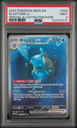 2023 POKEMON MEW EN-151 SPECIAL ILLUSTRATION RARE #200 BLASTOISE EX PSA 9 - Image 1