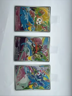 Pokemon TCG First Partner Illustration Collection Rowlet, Litten, Popplio Alola - Image 1