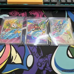 Pokemon TCG First Partner Illustration Collection Rowlet, Litten, Popplio Alola - Image 1