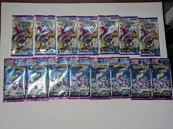 Lot of 16x - Pokemon 7x Japanese Raging Surf + 9 Scarlet EX Booster Packs SEALED - Image 1