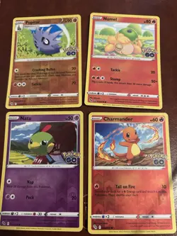 Pokemon GO Pupitar Numel Natu Charmander Mixed Card Lot 2022 Regular - Image 1