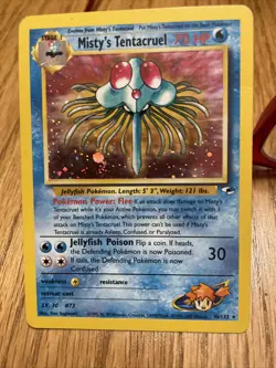 Pokemon Card - Misty's Tentacruel - Gym Heroes 10/132 Holo Rare - Image 1