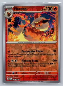 Flareon SV: Scarlet & Violet 151 #136/165 Rare,Holo Reverse Holo Pokemon Card - Image 1