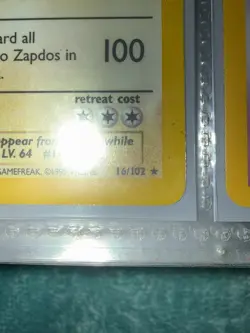 Pokemon Zapdos Base Set 16/102 Holo Rare Card 90 HP Basic English Wizards - Image 3