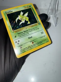 Pokemon Scyther Jungle Holo Rare 10/64 Unlimited 70 HP 1999 Trading Card - Image 2