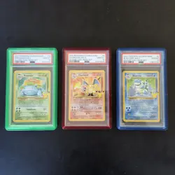 PSA 10 Pokemon Card Lot Celebrations Charizard, Blastoise & Venusaur Starters - Image 1