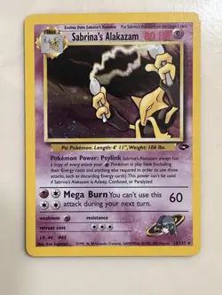 Pokemon Alakazam Holo Rare TCG Gym Challenge Card 16/132 Sabrina's Alakazam - Image 1
