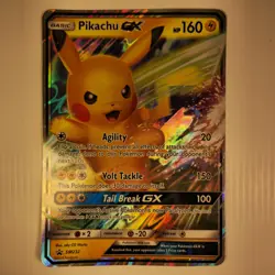 Lot Of 2 Oversized POKEMON Cards Charizard & Pikachu GX SM Promo - Image 2