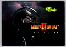 1994 Classic Mortal Kombat Ii Checklist Trading Card #80 Mortal Combat Card - Image 1