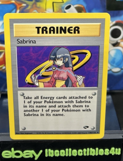 Pokemon Card Sabrina 110/132 Gym Challenge Regular Excellent WOTC 2000 F/S - Image 1