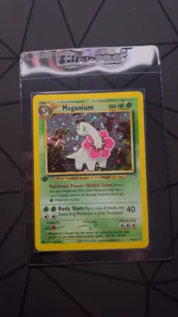 Pokemon TCG Meganium Neo Genesis Holo Rare Card 10/111 - Image 1