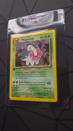 Pokemon TCG Meganium Neo Genesis Holo Rare Card 10/111 - Image 2
