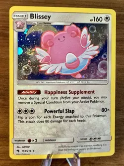 Blissey - 153/214 - Cosmos Holo - Promo - Lost Thunder - Pokemon Card - Image 1