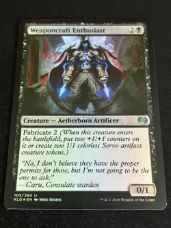 1x Weaponcraft Enthusiast (Foil) - Kaladesh (KLD) Magic MTG P1 - Image 1