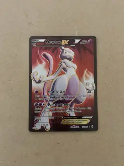 Pokemon Mewtwo EX TCG Full Art Holo Card 158/162 2015 Breakthrough Ultra Rare - Image 1