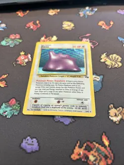 Ditto 3/62 PL -Vintage Holo Rare Pokemon Card- Fossil Set (8q) - Image 5