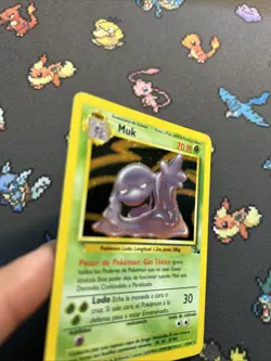 Muk 13/62 LP -Vintage Holo Rare Pokemon Card- Fossil Set (8q) - Image 2