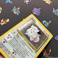Clefairy 6/130 LP/EX -Vintage Holo Rare Pokemon Card- Base Set 2 *SWIRL* (8q) - Image 4
