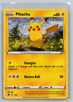Pikachu 7/15 Holo McDonalds 2022 Pokemon Card LP - Image 1