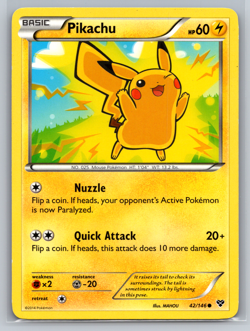 Pokemon TCG - PIKACHU - 42/146 - XY (BASE SET) - 2014 - LP 002 - Image 1