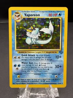 Vaporeon 12/64 Jungle Holo Rare Unlimited Pokemon - Image 1