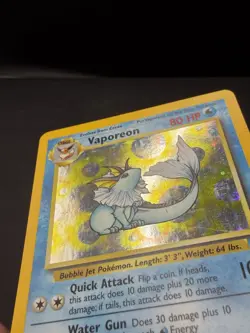 Vaporeon 12/64 Jungle Holo Rare Unlimited Pokemon - Image 4