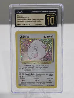 Chansey 015/034 Holo Pokemon Trading Card Game Classic CGC PRISTINE 10 - Image 1