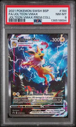 Jolteon Vmax Pokemon Swsh Black Star Promo SWSH184 PSA 8 - Image 1