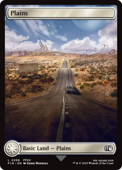 Plains #296 | Near Mint FOIL | Final Fantasy FIN | Magic MTG - Image 1