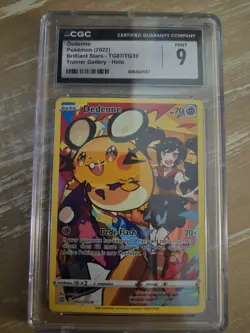 Pokemon Dedenne TG07/TG30 Brilliant Stars Trainer Gallery Ultra Rare Holo CGC 9 - Image 1
