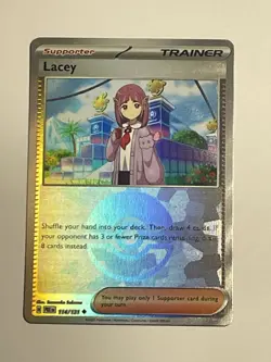 SV: Prismatic Evolutions Lacey (Poke Ball Pattern) #114/131 Holo Pokemon Card - Image 1