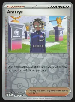 SV: Prismatic Evolutions Amarys #093/131 Reverse Holo Pokemon Card - Image 1