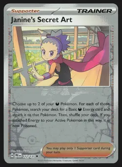 SV: Prismatic Evolutions Janine's Secret Art #112/131 Reverse Holo Pokemon Card - Image 1