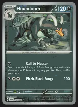 SV: Prismatic Evolutions Houndoom #063/131 Reverse Holo Pokemon Card - Image 1