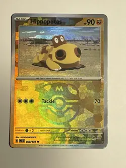 SV: Prismatic Evolutions Hippopotas (Master Ball Pattern) #052/131 Holo Pokemon - Image 1