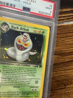 2000 Pokemon Rocket Dark Arbok Holo #2 of 82 PSA 9 - SWIRL WOTC - Image 3
