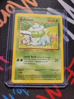 BULBASAUR - Base Set - 44/102 - Common - Pokemon Card - Unlimited Edition - Image 3